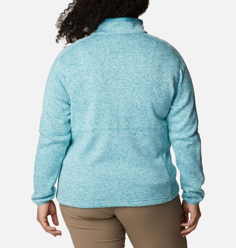Women's Columbia Sweater Weather Full Zip Fleece Jackets Turquoise | Plus Size CA-M0436